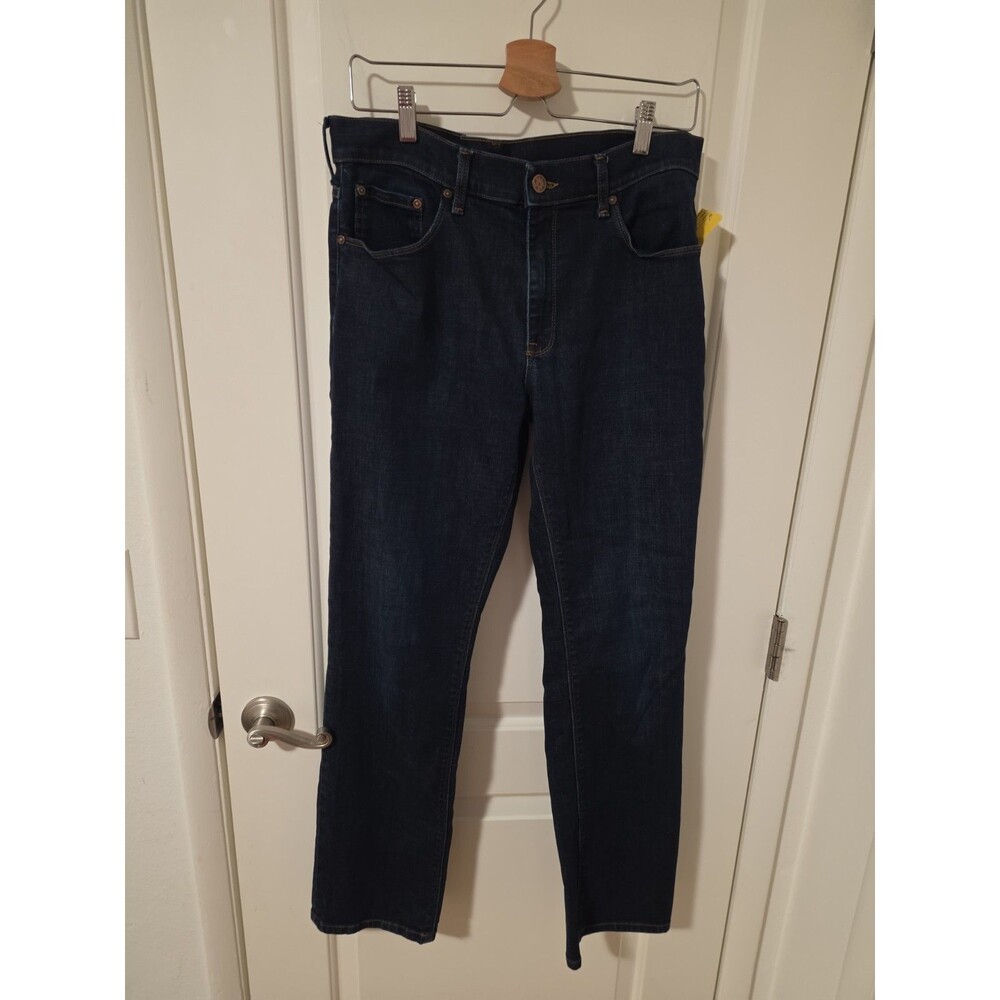 Mott & Bow Straight Croc Jeans Stretch Denim 34x32 Mens Blue Pants Cotton